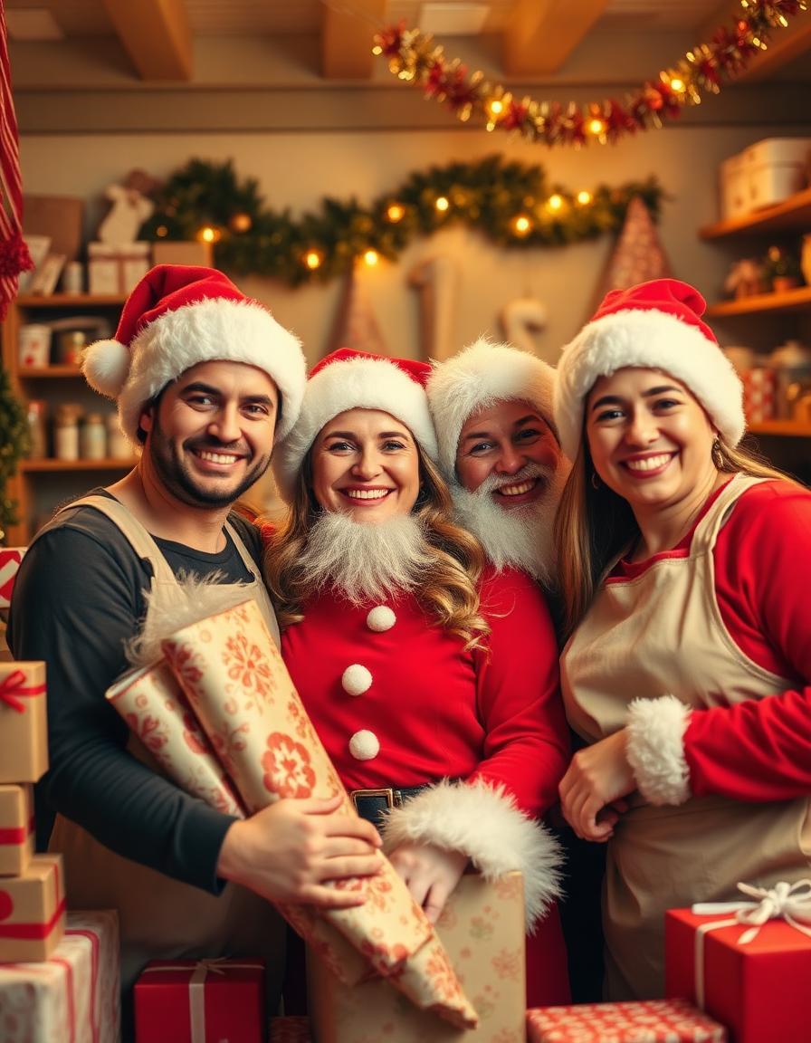 Santa's Workshop AI holiday photo booth theme example